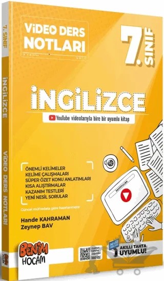 7. Sınıf İngilizce Video Ders Notları (Konu Anlatımı) – Hande Kahraman, Zeynep Bav – Benim Hocam Yayınları kitap kapağı