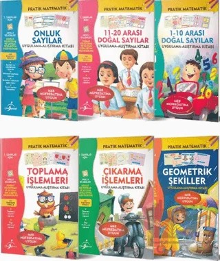1. Sınıflar İçin Pratik Matematik Serisi - 6 Kitap – Kolektif – Çocuk Gezegeni kitap kapağı