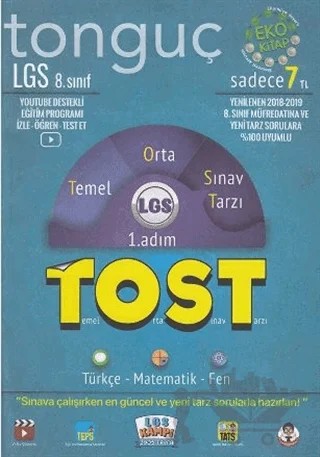 8. Sınıf LGS TOST 1. Adım – Kolektif – Tonguç Akademi kitap kapağı