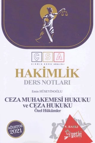 Hakimlik Ders Notları Ceza Muhakemesi Hukuku ve Ceza Hukuku Özel Hükümler – Emin Hüseyinoğlu – Yetki Yayınları kitap kapağı