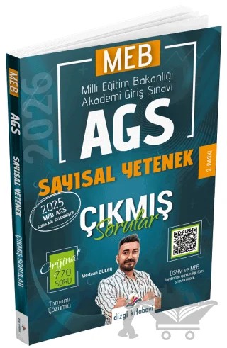 2026 MEB-AGS Sayısal Yetenek Çıkmış Sorular Çözümlü – Mertcan Güler – Dizgi Kitap kitap kapağı