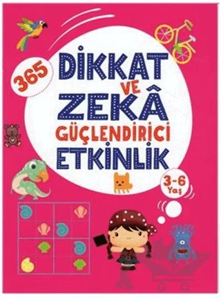 365 Dikkat Ve Zeka Güçlendirici Etkinlik Pembe Kitap – Kolektif – Çocuk Gezegeni kitap kapağı