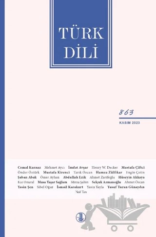 Türk Dili Dergisi Sayı: 863 Kasım 2023 – Türk Dil Kurumu Yayınları kitap kapağı