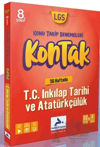 8. Sınıf İnkılap Tarihi ve Atatürkçülük 36 Kontak Deneme – Kolektif – Paraf Yayınları kitap kapağı