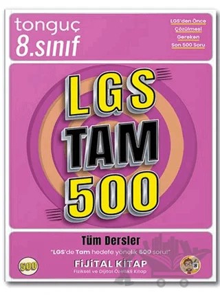 8. Sınıf LGS Tüm Dersler Fijital Tam 500 Soru Bankası – Kolektif – Tonguç Akademi kitap kapağı