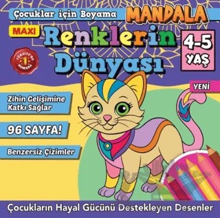 Maxi Renklerin Dünyası- Çocuklar İçin Boyama 12 – İlhan Arlı – Maxi Yayıncılık kitap kapağı