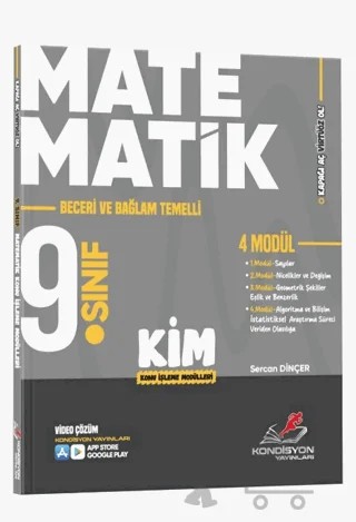 Virtüöz 9. Sınıf Matematik Konu İşleme Modülleri (4 Modül) – Sercan Dinçer – Kondisyon Yayınları kitap kapağı