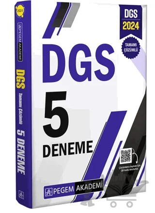 2024 DGS Tamamı Çözümlü 5 Deneme – Kolektif – Pegem Akademi Yayıncılık kitap kapağı