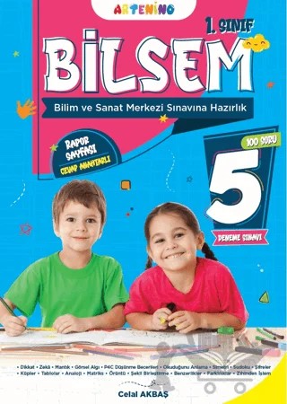 1. Sınıf 2025 BİLSEM Sınavına Hazırlık 5’li Deneme Sınavı – Celal Akbaş – Artenino Yayıncılık kitap kapağı