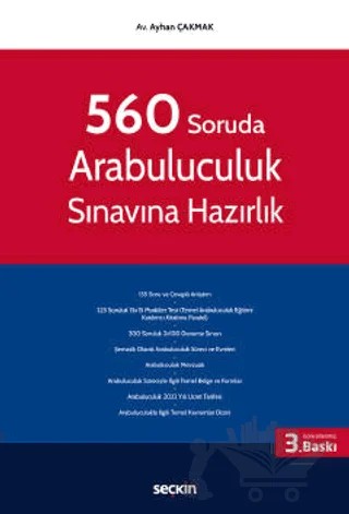 560 Soruda Arabuluculuk Sınavına Hazırlık – Ayhan Çakmak – Seçkin Yayıncılık kitap kapağı