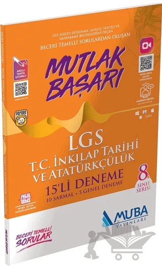 Muba Mutlak Başarı Lgs Tc İnkılap Tarihi Ve Atatürkçülük 15'li Deneme – Kolektif – Muba Yayınları kitap kapağı
