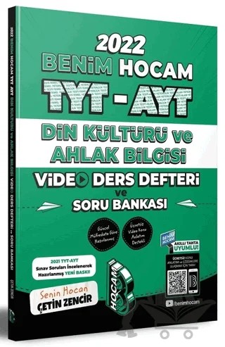 2022 TYT - AYT Din Kültürü ve Ahlak Bilgisi Video Ders Defteri – Çetin Zencir – Benim Hocam Yayınları kitap kapağı