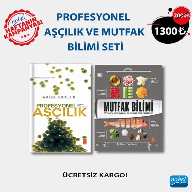 PROFESYONEL AŞÇILIK VE MUTFAK BİLİMİ SETİ – Wayne Gisslen, Stuart Farrmond – Haftanın Kampanyası kitap kapağı