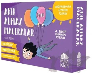 Akıl Almaz Maceralar 4. Sınıf Okuma Seti (10 Kitap Takım) – Yusuf Pazarcı – Mavi Kirpi Yayınları kitap kapağı