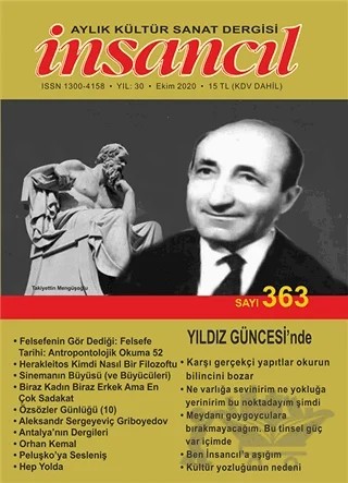 İnsancıl Aylık Kültür Sanat Dergisi Sayı: 363 Ekim 2020 – İnsancıl Dergisi Yayınları kitap kapağı