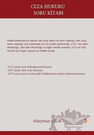 Ceza Hukuku Soru Kitabı – Süleyman Çelik – Cinius Yayınları kitap kapağı