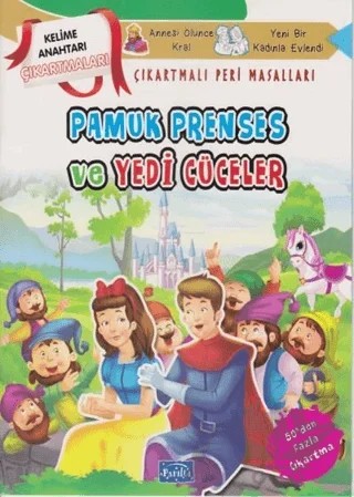 Pamuk Prenses ve Yedi Cüceler - Çıkartmalı Peri Masalları – Kolektif – Parıltı Yayınları kitap kapağı