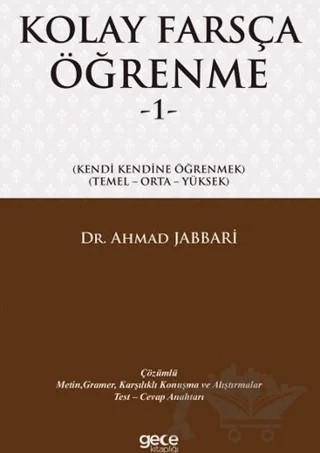 Kolay Farsça Öğrenme 1 – Ahmad Jabbari – Gece Kitaplığı kitap kapağı