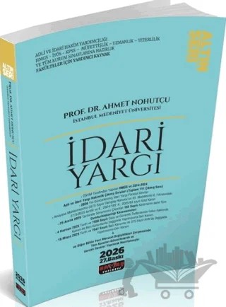 2026 İdari Yargı Konu Anlatımı – Ahmet Nohutçu – Savaş Yayınevi kitap kapağı