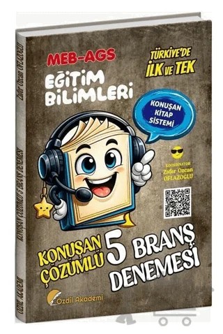 MEB-AGS Eğitim Bilimleri Konuşan 5 Deneme Çözümlü – Zafer Özcan Oflazoğlu – Özdil Akademi Yayınları kitap kapağı