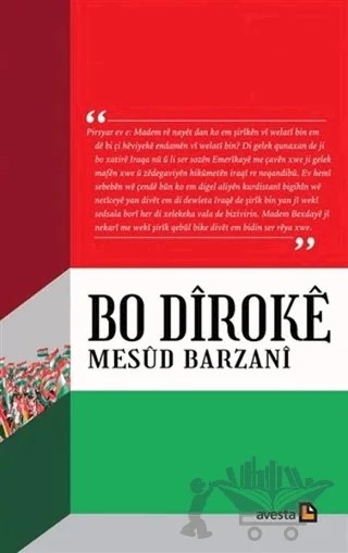 Bo Diroke – Mesud Barzani – Avesta Yayınları kitap kapağı