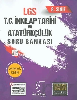 8. Sınıf LGS T.C. İnkılap Tarihi ve Atatürkçülük Soru Bankası – Kolektif – Karekök Yayıncılık kitap kapağı
