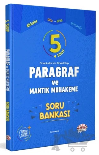 5. Sınıf Paragraf ve Mantık Muhakeme Soru Bankası – Kolektif – Editör Yayınevi kitap kapağı