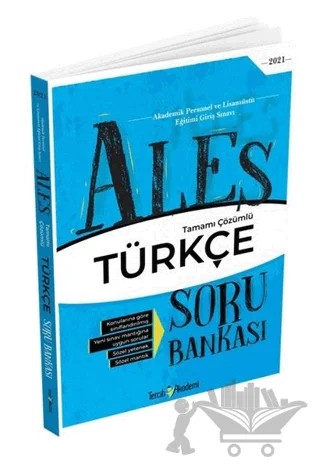 ALES Türkçe Tamamı Çözümlü Soru Bankası – Kolektif – Tercih Akademi Yayınları kitap kapağı