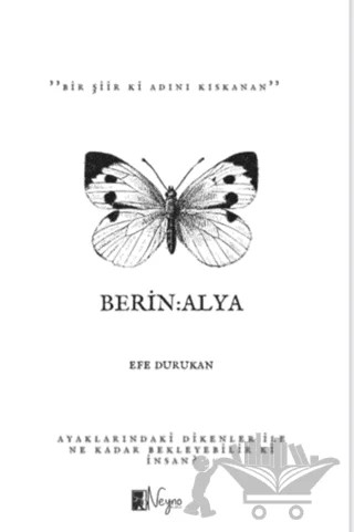 Berin: Alya – Efe Durukan – Neyno Kültür Yayınevi kitap kapağı