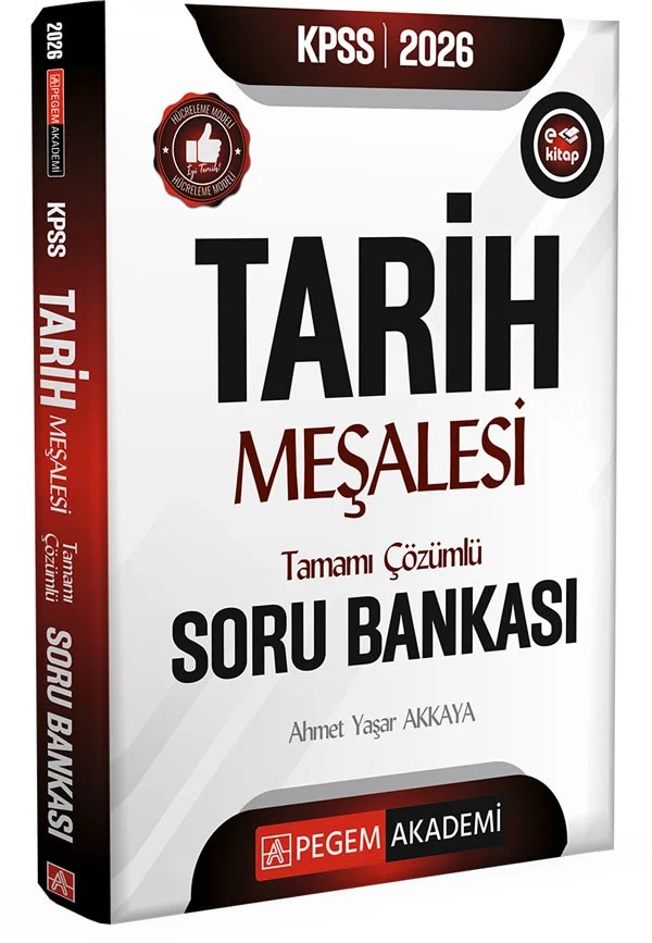 2026 KPSS Tarih Meşalesi Tamamı Çözümlü Soru Bankası – Pegem Akademi Yayıncılık kitap kapağı