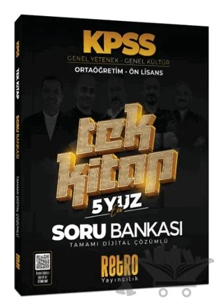 KPSS Ortaöğretim Ön Lisans Tek Kitap Soru Bankası – Kolektif – Retro Yayıncılık kitap kapağı
