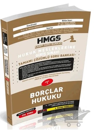 HMGS Kampı Borçlar Hukuku Soru Bankası – Tan Tahsin Zapata, Ebru Çorbacıoğlu – Savaş Yayınevi kitap kapağı