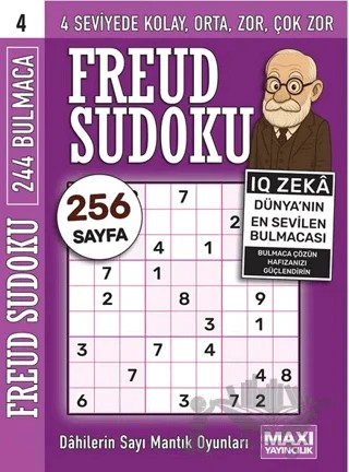 Freud Sudoku 4 – Bertan Kodamanoğlu – Maxi Yayıncılık kitap kapağı