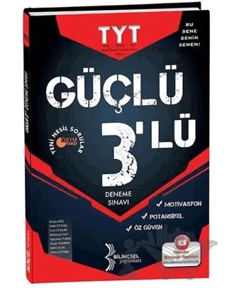 TYT Güçlü 3'lü Deneme Sınavı – Kolektif – Bilinçsel Yayınları kitap kapağı