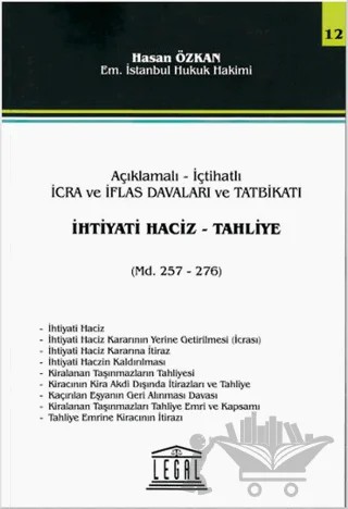 İhtiyati Haciz - Tahliye – Hasan Özkan – Legal Yayıncılık kitap kapağı