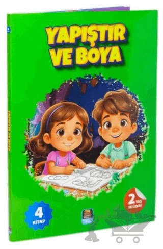 Yapıştır ve Boya Renkli Çıkartmalı İlk Yapıştırmalarım (4 Kitap Set) 3+Yaş – Kolektif – Mercan Okul Yayınları kitap kapağı