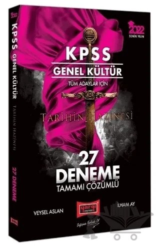 2022 KPSS Genel Kültür Tüm Adaylar İçin Tarihin Hazinesi Tamamı Çözümlü 27 Deneme Sınavı – Veysel Aslan – Yargı Yayınevi kitap kapağı