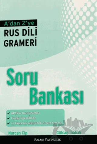 A’dan Z’ye Rus Dili Grameri Soru Bankası – Gülcan İnalcık – Palme Yayıncılık kitap kapağı