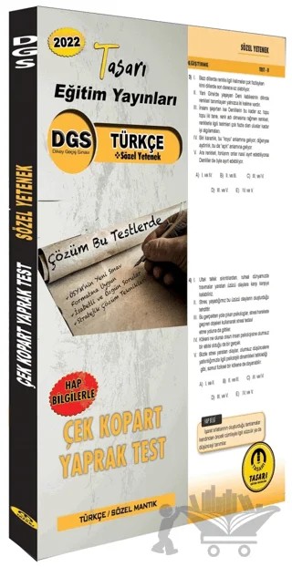 2022 DGS Türkçe Sözel Yetenek Çek Kopar Yaprak Test – Özgen Bulut – Tasarı Eğitim Yayınları kitap kapağı