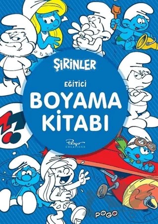 Eğitici Boyama Kitabı - Şirinler – Kolektif – Pogo Çocuk kitap kapağı