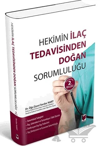 Hekim İlaç Tedavisinden Doğan Sorumluluğu – Serdar Nart – Adalet Yayınevi kitap kapağı