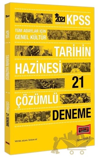 2021 KPSS GK Tarihin Hazinesi Çözümlü 21 Deneme – İlham Ay, Veysel Aslan – Yargı Yayınevi kitap kapağı