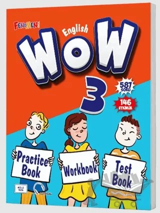 WOW English 3 Practice Book + Workbook + Test Book – Kolektif – Fenomen Yayınları kitap kapağı