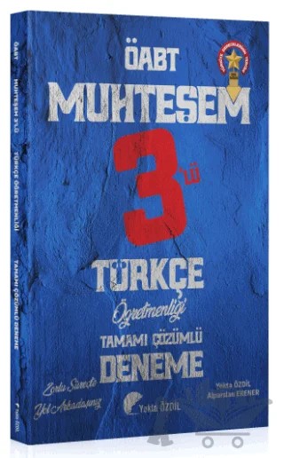 2021 ÖABT Türkçe Öğretmenliği Muhteşem 3 lü Deneme Çözümlü – Alparslan Erener, Yekta Özdil – Özdil Akademi Yayınları kitap kapağı