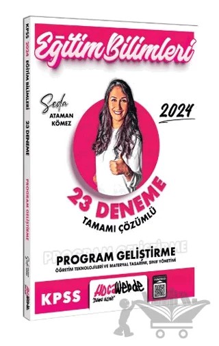 2024 KPSS Eğitim Bilimleri Program Geliştirme Tamamı Çözümlü 23 Deneme – Seda Ataman Kömez – HocaWebde Yayınları kitap kapağı