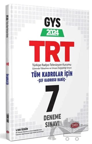 TRT Tüm Kadrolar (Şef Kadrosu Hariç) GYS 7 Deneme Sınavı – Kolektif – Data Yayınları kitap kapağı