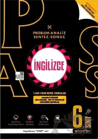 6. Sınıf İngilizce PASS Soru Bankası – Kolektif – Startfen Yayınları kitap kapağı