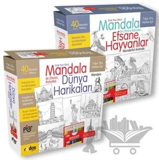 Dünya Harikaları ve Efsane Hayvanlar Mandala – Kolektif – Piar Kids kitap kapağı