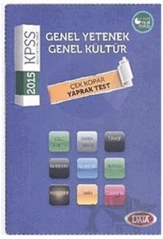 Data KPSS Genel Yetenek Genek Kültür Çek Kopar Yaprak Test 2015 – Kolektif – Data Yayınları kitap kapağı