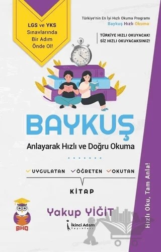 Baykuş - Anlayarak Hızlı ve Doğru Okuma – Yakup Yiğit – İkinci Adam Yayınları kitap kapağı